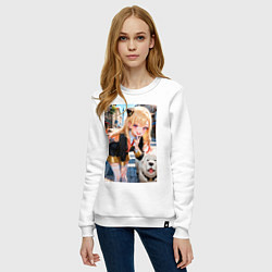Свитшот хлопковый женский Марин Китагава косплей Семья шпиона, цвет: белый — фото 2
