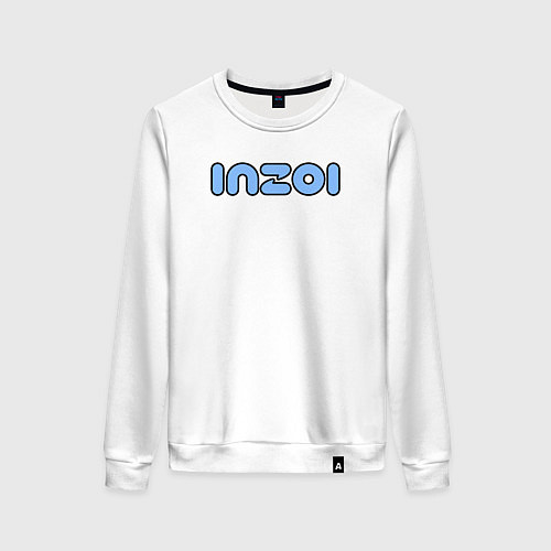 Женский свитшот Inzoi синий логотип / Белый – фото 1