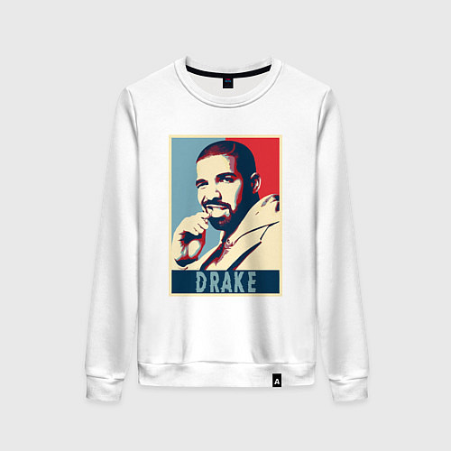 Женский свитшот Drake obey / Белый – фото 1