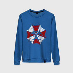 Свитшот хлопковый женский Resident evil - umbrella corp, цвет: синий