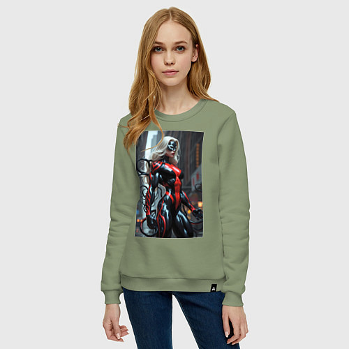 Женский свитшот Девушка-веном / Авокадо – фото 3