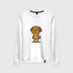 Свитшот хлопковый женский Crying Little Poppy, цвет: белый
