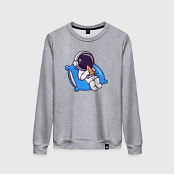 Женский свитшот Spaceman and pizza