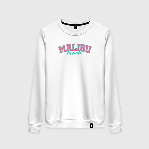 Женский свитшот Malibu Beach text / Белый – фото 1