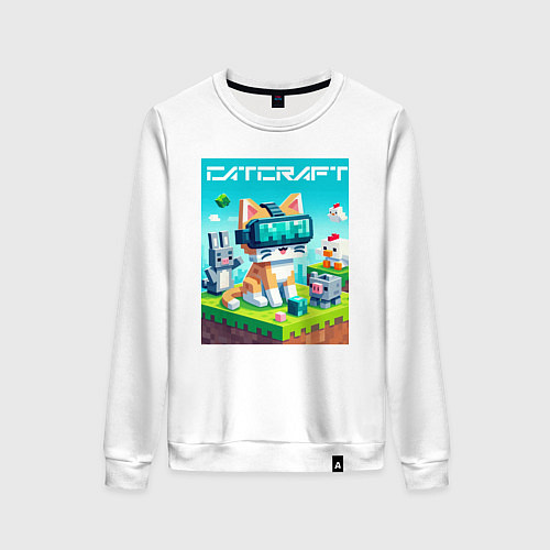 Женский свитшот Catcraft - collaboration ai art / Белый – фото 1