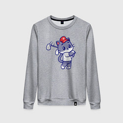 Женский свитшот Котёнок гольфист