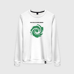 Свитшот хлопковый женский Круговорот, цвет: белый