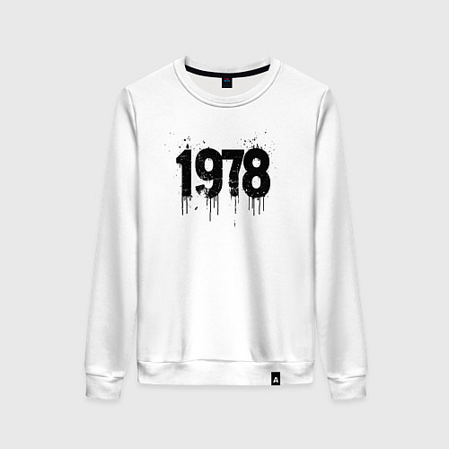 Женский свитшот 1978 год в стиле граффити / Белый – фото 1