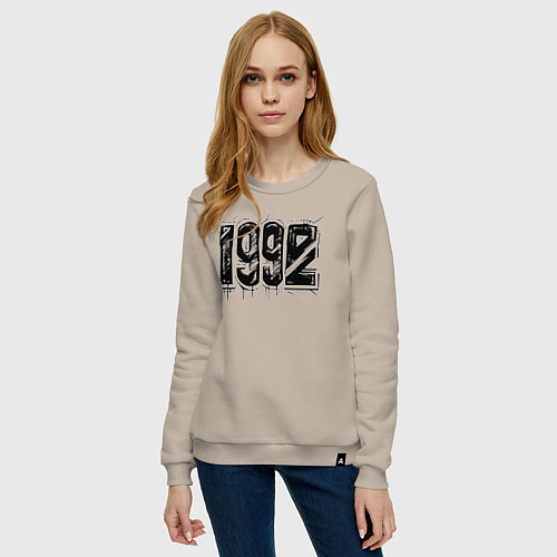 Женский свитшот 1992 год в стиле граффити / Миндальный – фото 3