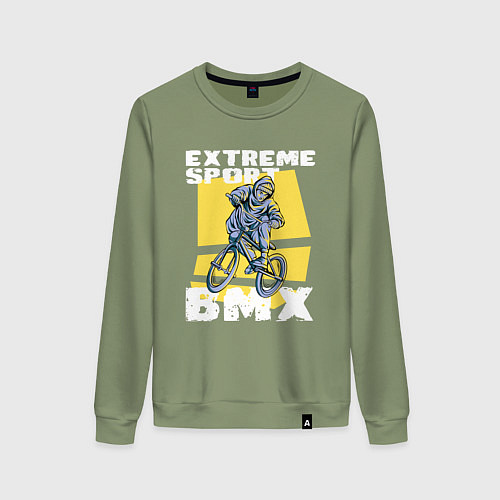 Женский свитшот BMX фристайл / Авокадо – фото 1