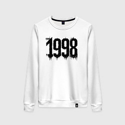 Свитшот хлопковый женский Черной краской 1998, цвет: белый