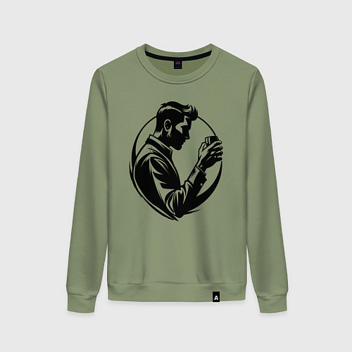 Женский свитшот Бармен со стаканом / Авокадо – фото 1