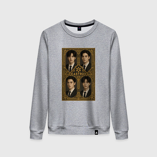 Женский свитшот Astro золотая рамка / Меланж – фото 1