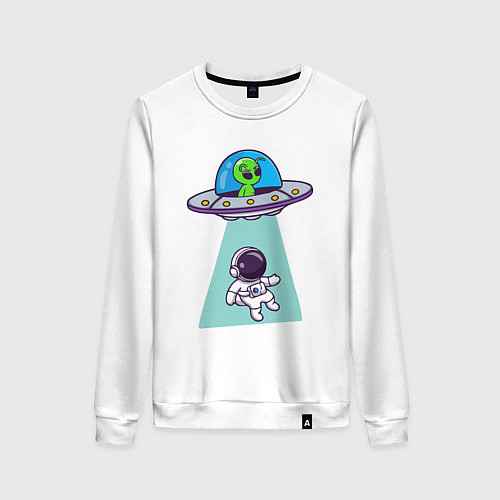 Женский свитшот Похищение космонавта / Белый – фото 1
