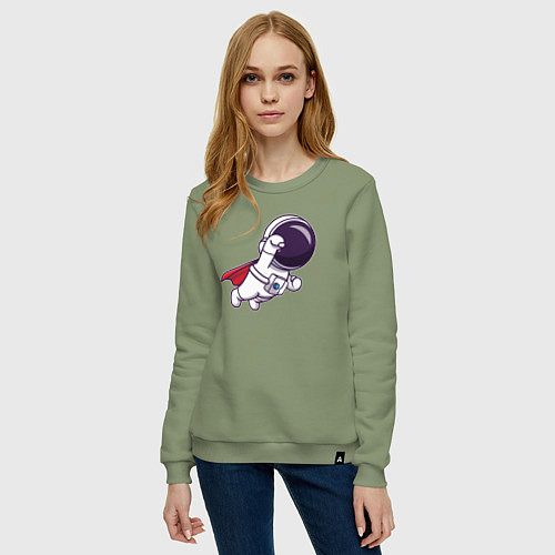 Женский свитшот Spaceman superman / Авокадо – фото 3