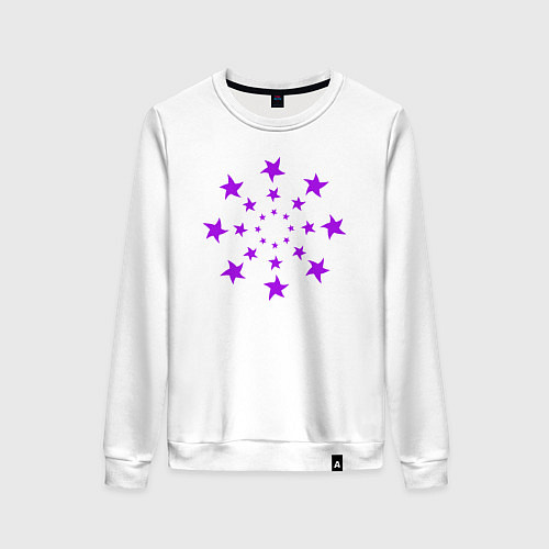 Женский свитшот Звезды кругом / Белый – фото 1