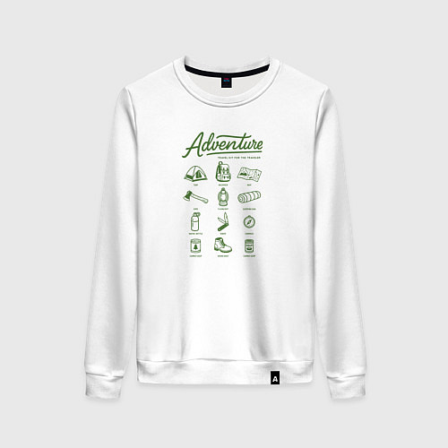 Женский свитшот Набор туриста / Белый – фото 1
