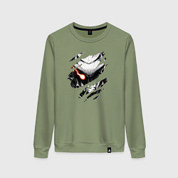 Свитшот хлопковый женский Anime Goblin Slayer Orcbolg, цвет: авокадо