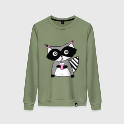 Женский свитшот Енот-девочка