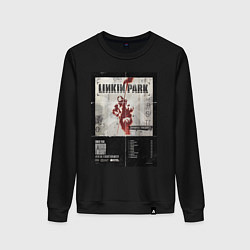 Свитшот хлопковый женский Linkin Park альбом Hybrid Theory, цвет: черный