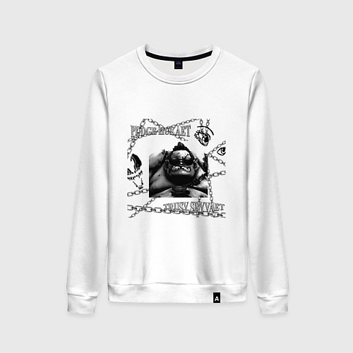 Женский свитшот Пудж дрейн няша / Белый – фото 1