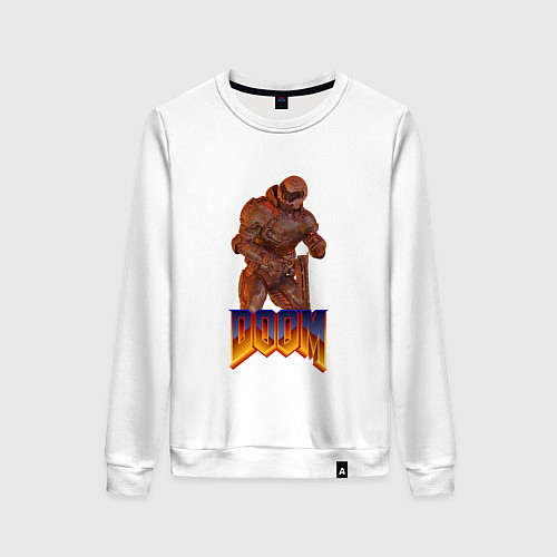 Женский свитшот Doom солдат / Белый – фото 1