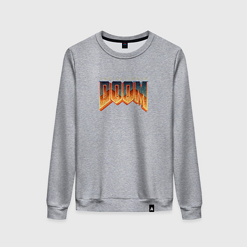 Женский свитшот Doom ultimate logo / Меланж – фото 1