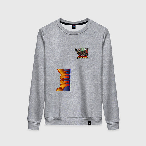 Женский свитшот Doom персонаж из игры / Меланж – фото 1