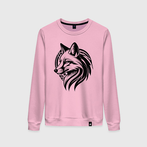 Женский свитшот Лисий логотип / Светло-розовый – фото 1