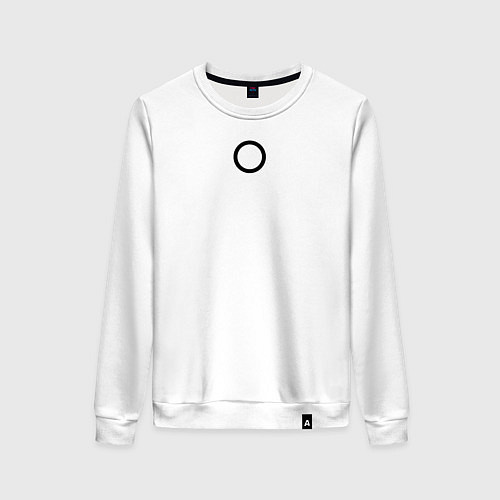 Женский свитшот Игра в кальмара работник круг белая / Белый – фото 1