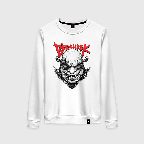 Женский свитшот Берсерк Шрек / Белый – фото 1