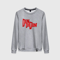 Свитшот хлопковый женский Dandadan - logotype, цвет: меланж