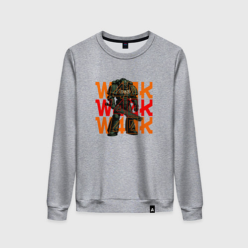 Женский свитшот Космодесантник в броне цвета хаки / Меланж – фото 1