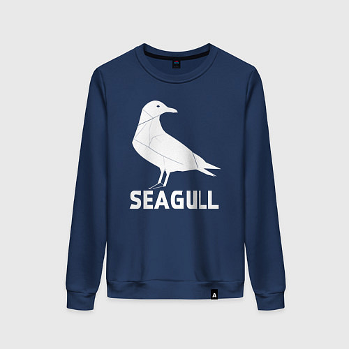 Женский свитшот Морская белая чайка / Тёмно-синий – фото 1