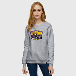 Свитшот хлопковый женский Хот-род, цвет: меланж — фото 2