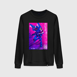 Свитшот хлопковый женский Евангелион 00 - Рей, цвет: черный
