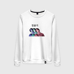 Свитшот хлопковый женский Шуга BTS, цвет: белый