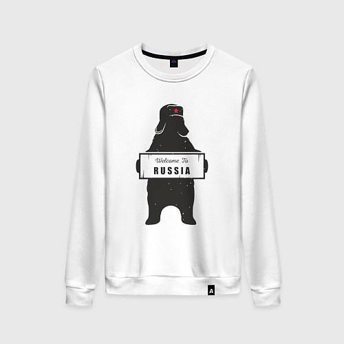 Женский свитшот Россия добро пожаловать / Белый – фото 1