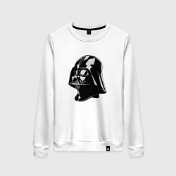 Свитшот хлопковый женский Шлем Дарта Вейдера, цвет: белый