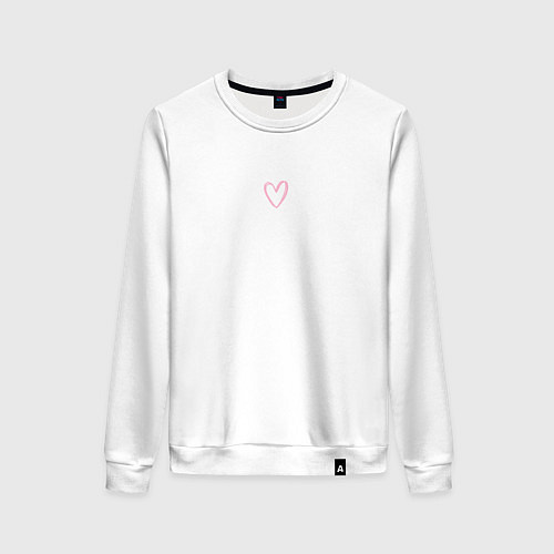 Женский свитшот Heart outline / Белый – фото 1