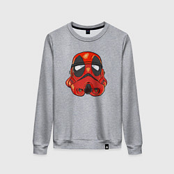 Свитшот хлопковый женский Deadpool trooper, цвет: меланж