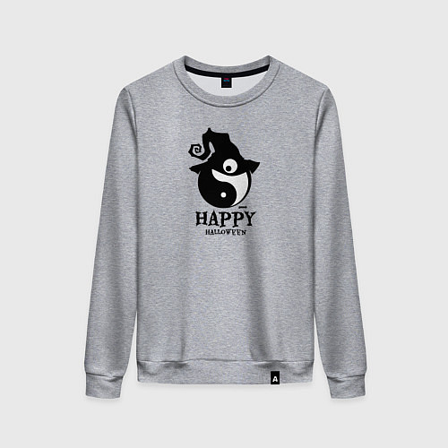 Женский свитшот Счастливого Хэллоуина и гармонии / Меланж – фото 1