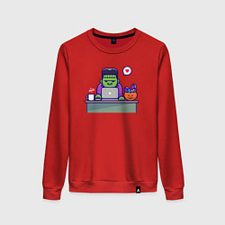 Женский свитшот Франкенштейн за столом