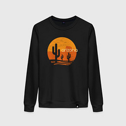 Свитшот хлопковый женский Аризона, цвет: черный