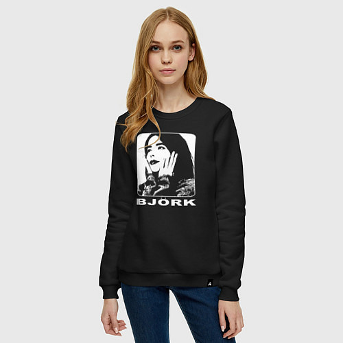 Женский свитшот Bjork / Черный – фото 3