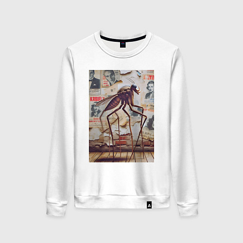 Женский свитшот Насекомое исполин с соседней планеты / Белый – фото 1