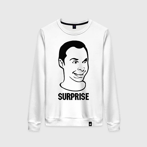 Женский свитшот Sheldon surprise / Белый – фото 1