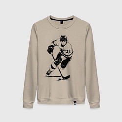 Женский свитшот Аниме хоккеист в атаке