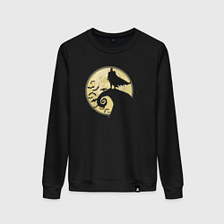 Свитшот хлопковый женский Batman nightmare, цвет: черный