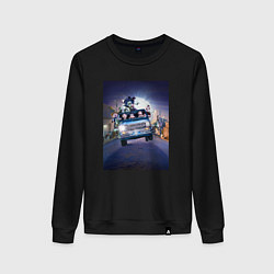 Женский свитшот Семейка Аддамс в машине